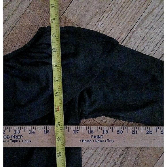 Women's XL Black Cocktail Party Dress Embroidered Damask Pattern Tool Overlay - Picture 8 of 8